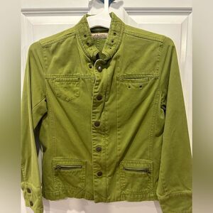 I.E relaxed pea green small utility vintage jacket